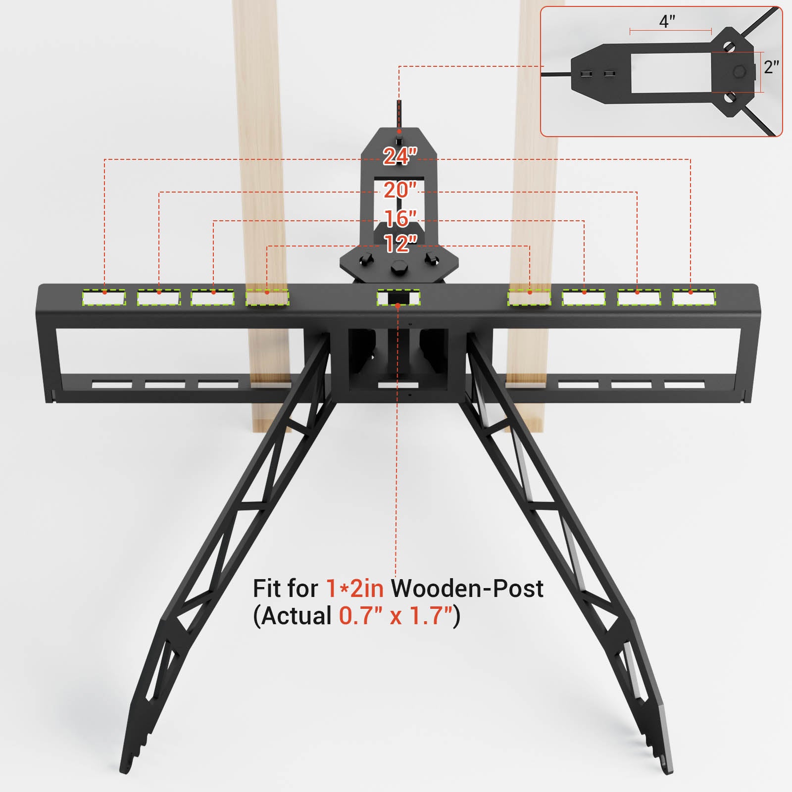 Steel Target Stand Base,2x4 Target Stand Base for Hanging AR500 Steel Shooting Targets,Easy to Carry,Target Base Suitable for Outdoor and Indoor Use Ideal for Shooting Practice and Competitions
