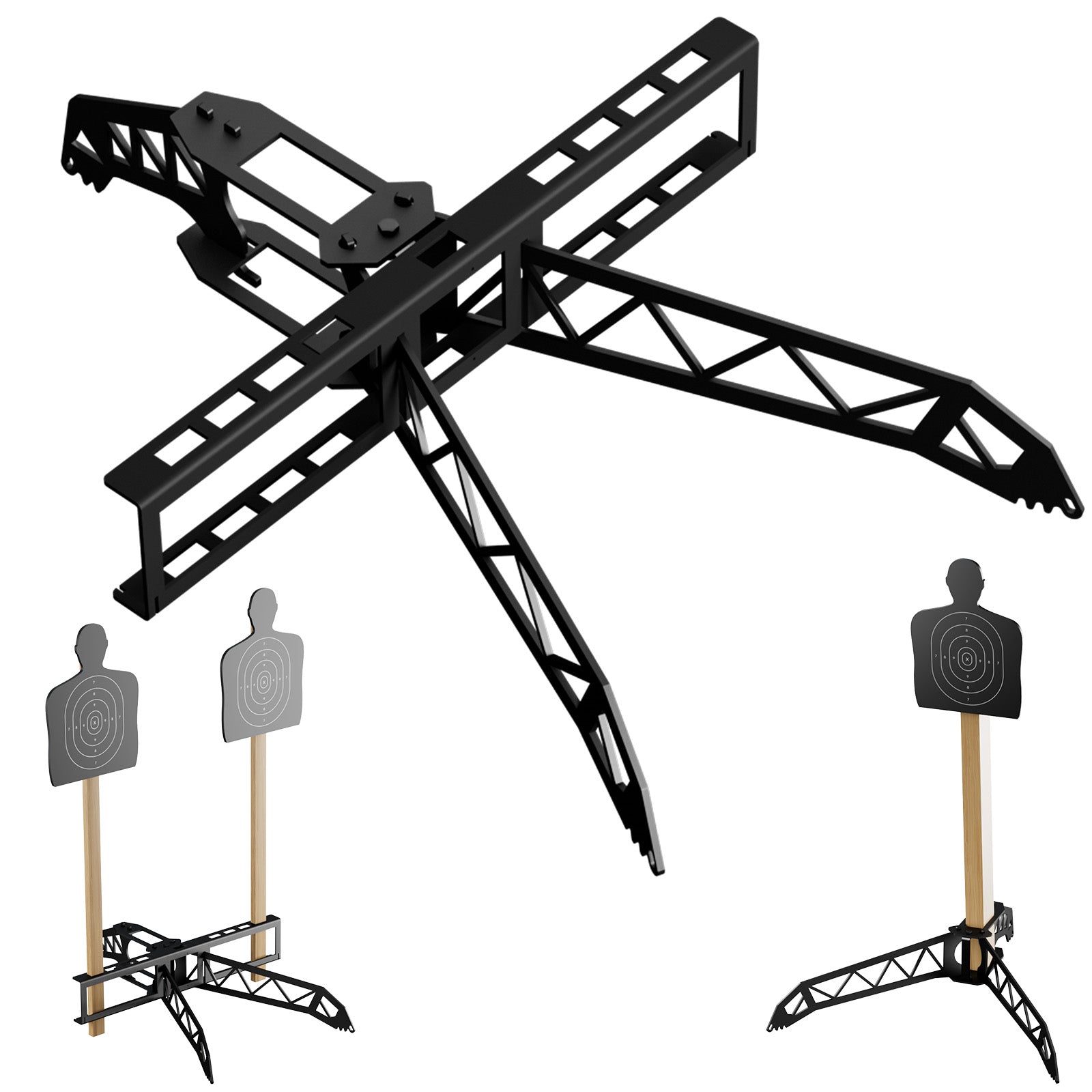 Steel Target Stand Base,2x4 Target Stand Base for Hanging AR500 Steel Shooting Targets,Easy to Carry,Target Base Suitable for Outdoor and Indoor Use Ideal for Shooting Practice and Competitions