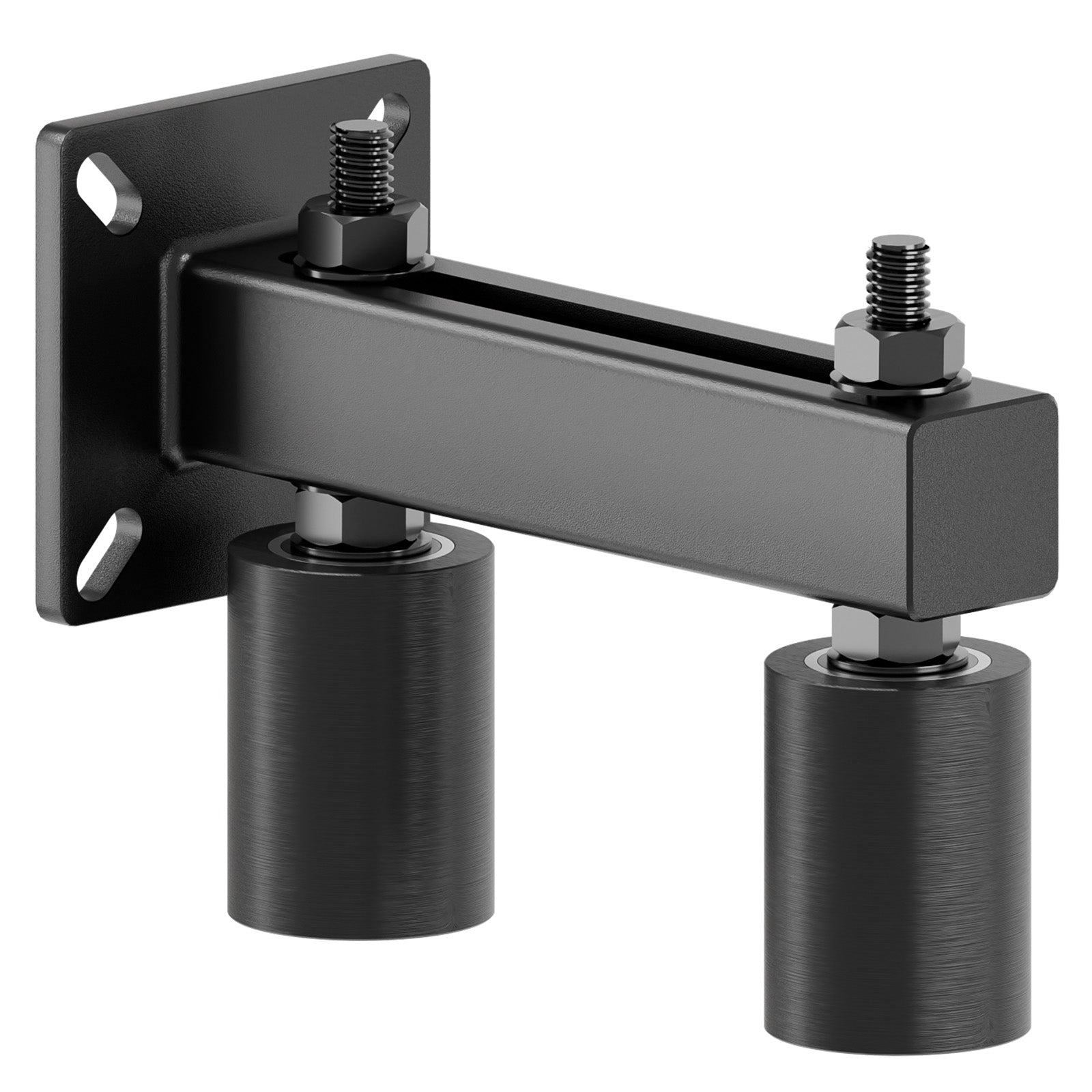 Universal Heavy Duty 3" Slide Gate Guide Roller, Steel Thickening Sliding Gate Kit and Hard Nylon Rollers，Rugged and Resistant to Corrosion and Rust，Tipping for Sliding Rolling Gates Up to 4"