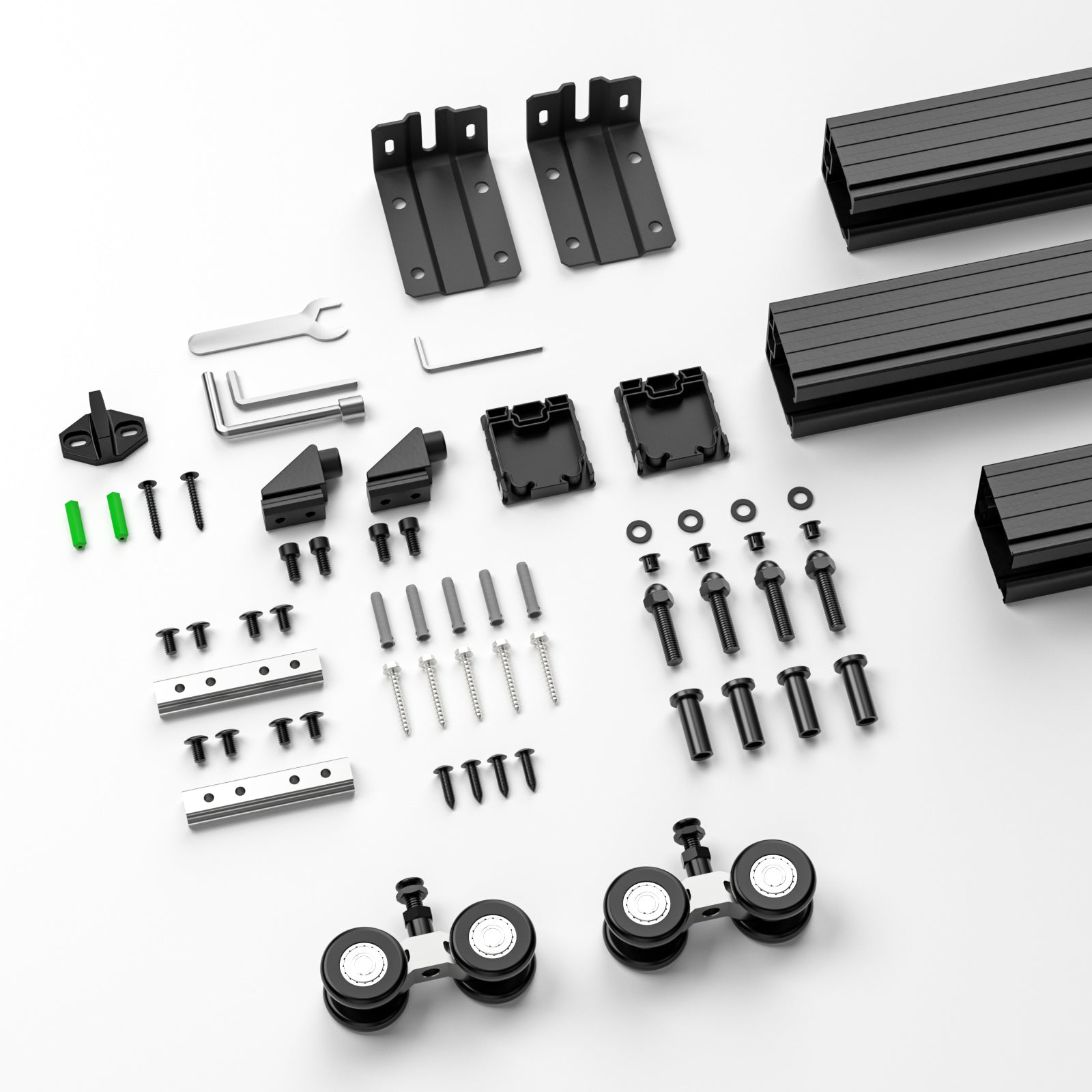 Heavy Duty Sliding Barn Door Track Kit, Ceiling Mount Box Rail Barn Door Hardware Kit for Single Door, Easy Install, 5FT(No Door)