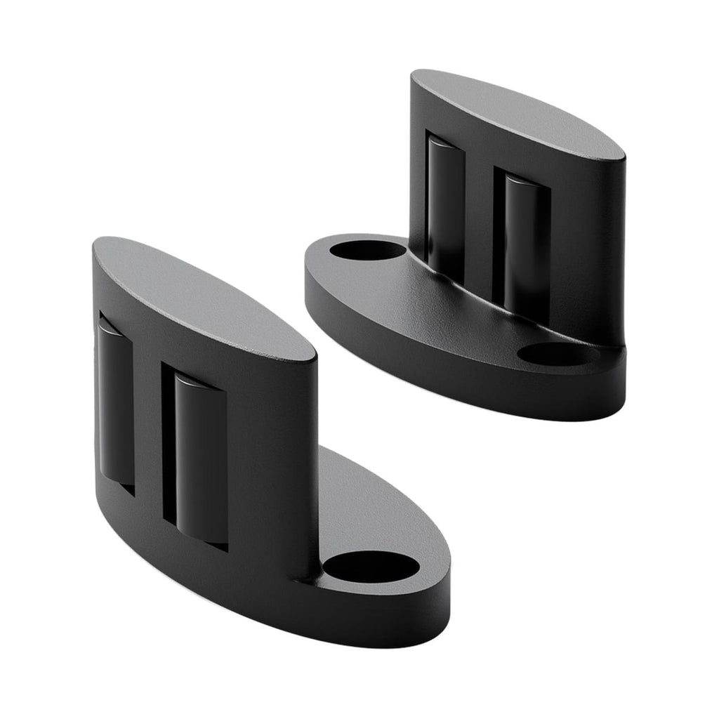 Sliding Barn Door Floor Guide Bottom, Double-Sided Roller Design, Smoothly and Quietly, Easy Install, Black (2 Packs)