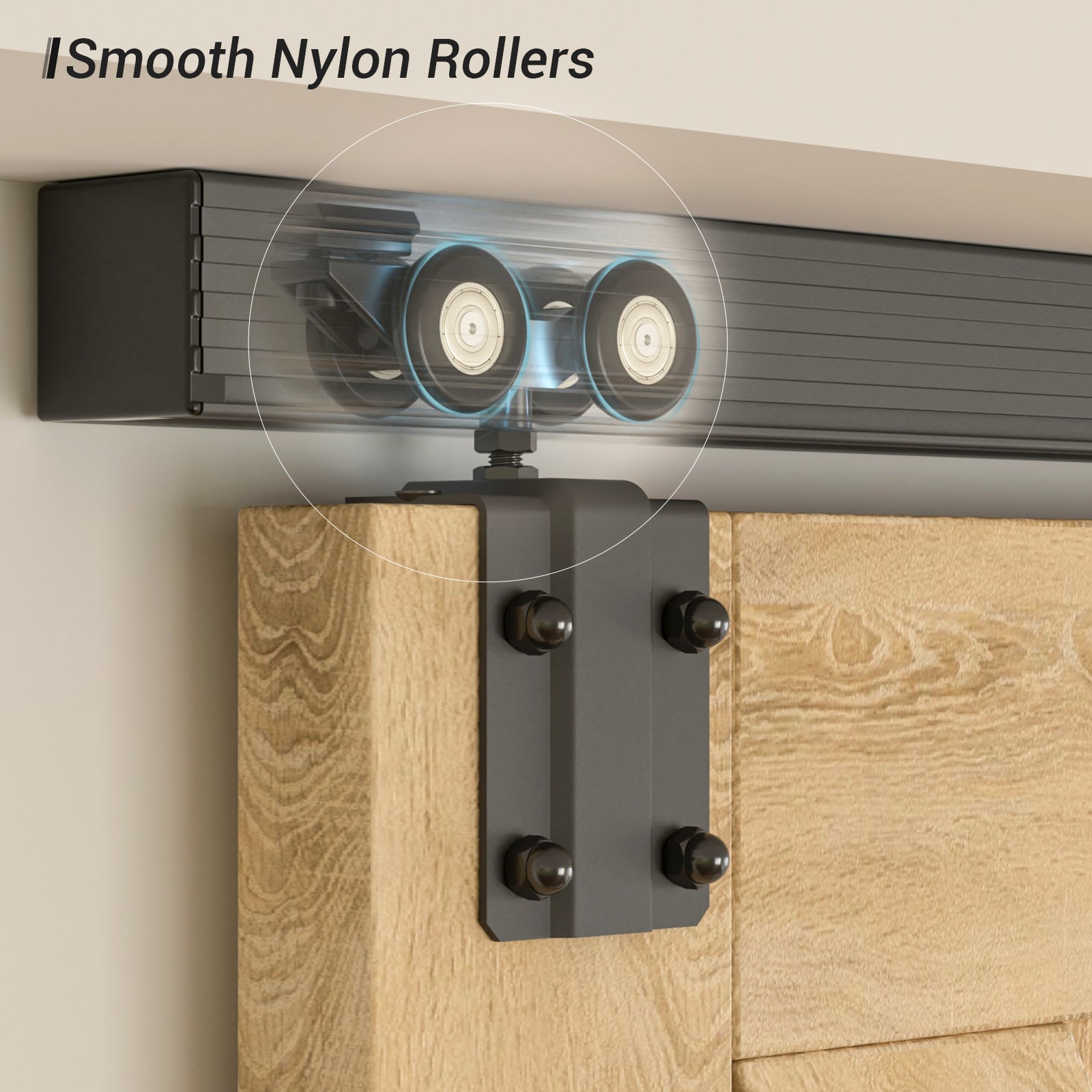 Heavy Duty Sliding Barn Door Track Kit, Ceiling Mount Box Rail Barn Door Hardware Kit for Single Door, Easy Install, 5FT(No Door)