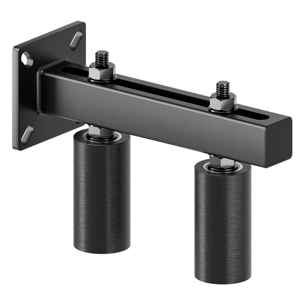 Universal Heavy Duty 4" Slide Gate Guide Roller, Steel Thickening Sliding Gate Kit and Hard Nylon Rollers，Rugged and Resistant to Corrosion and Rust，Tipping for Sliding Rolling Gates Up to 5.7"