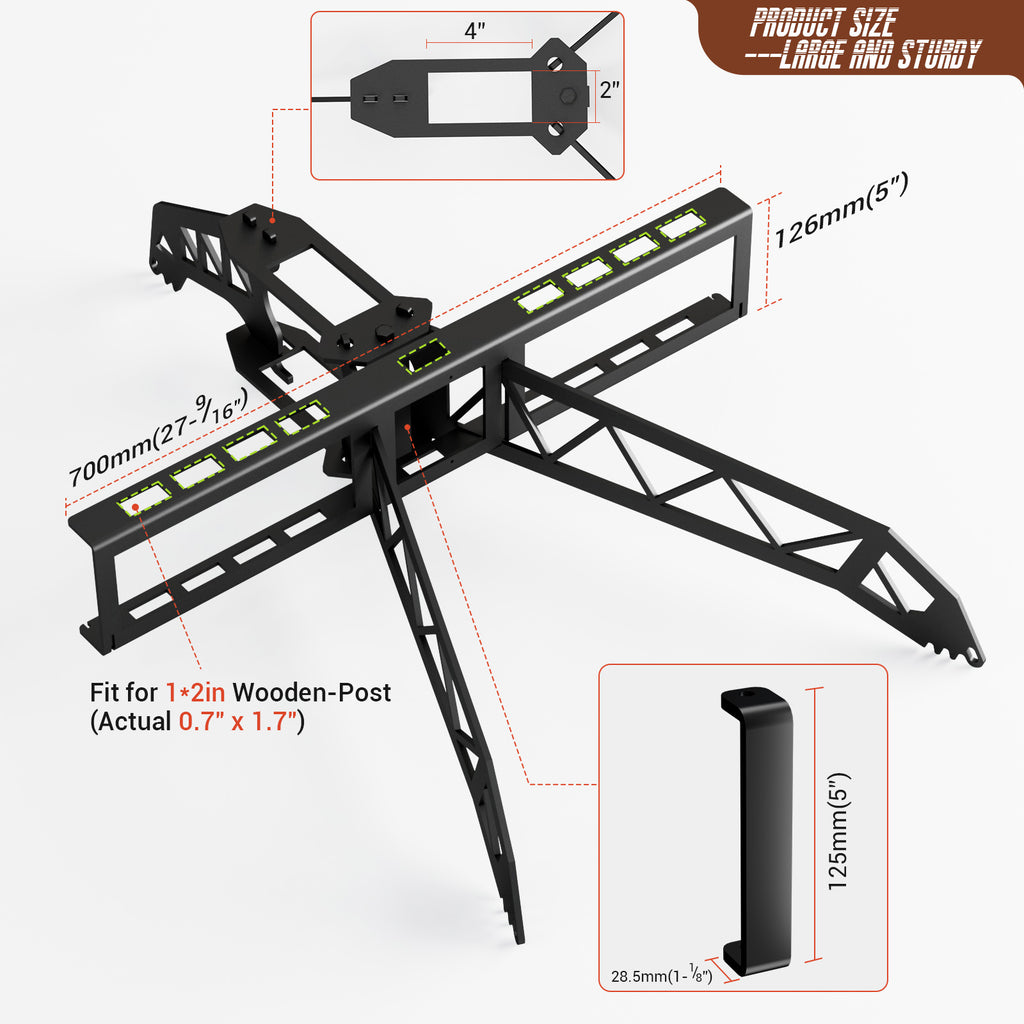 Steel Target Stand Base,2x4 Target Stand Base for Hanging AR500 Steel Shooting Targets,Easy to Carry,Target Base Suitable for Outdoor and Indoor Use Ideal for Shooting Practice and Competitions