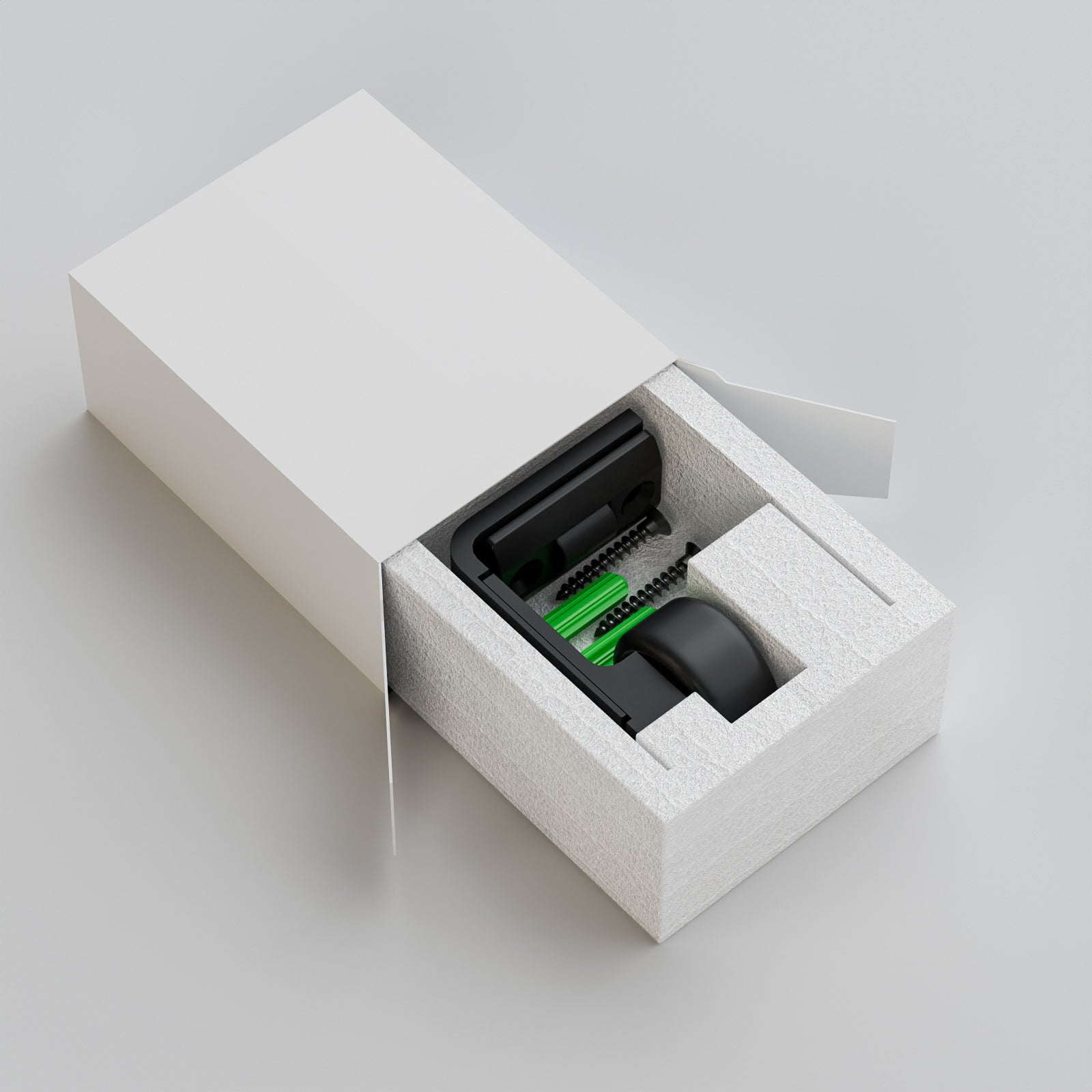 FLYVLIEG Adjustable Sliding Barn Door Floor Guide - Dual Roller System for Smooth Gliding - Wall Mount Hardware 2 pack Black