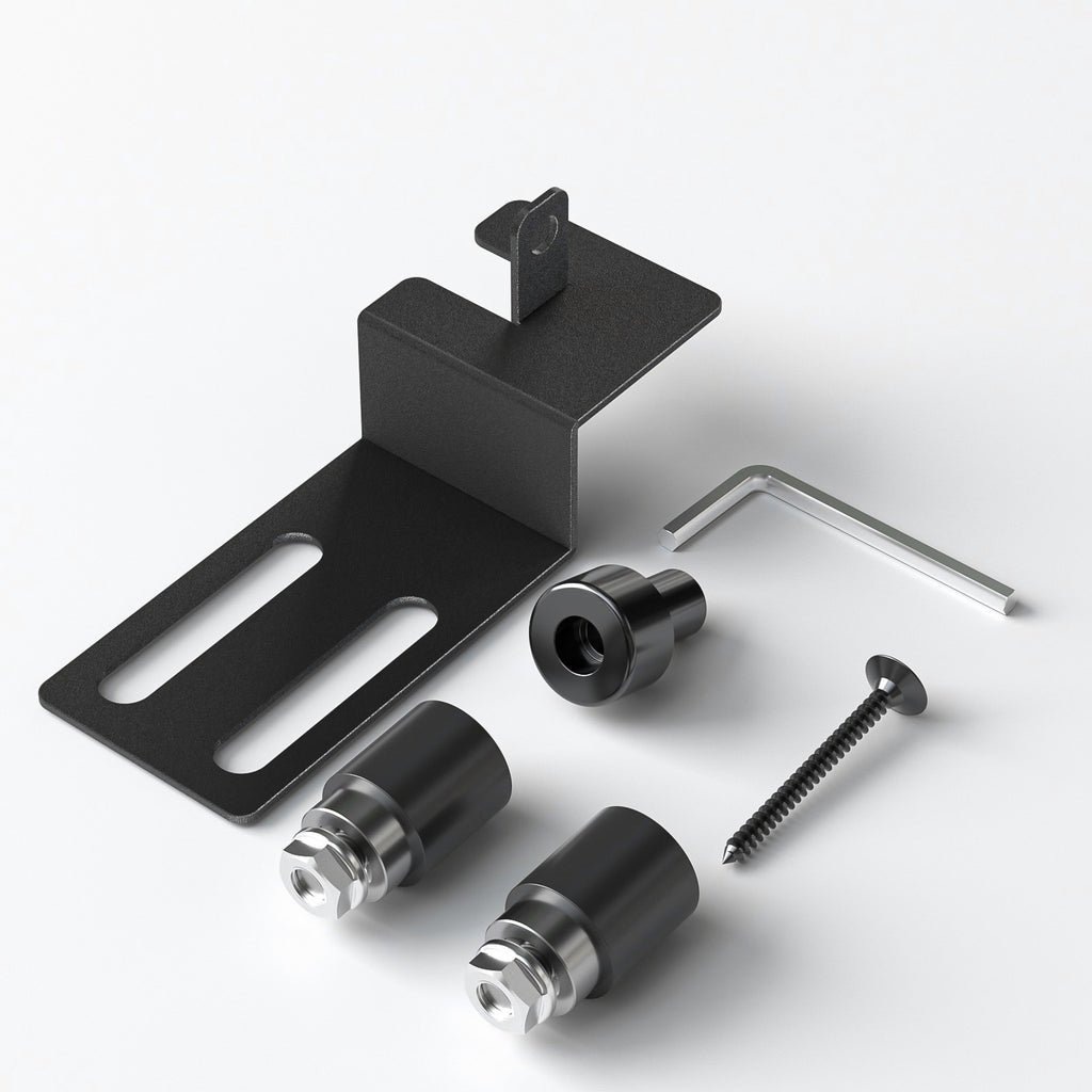 FLYVLIEG Child Proof Door Top Lock-Double Adjustable Roller, Scratch-Free Design, Solid and Safety, Black, 1 Pcs