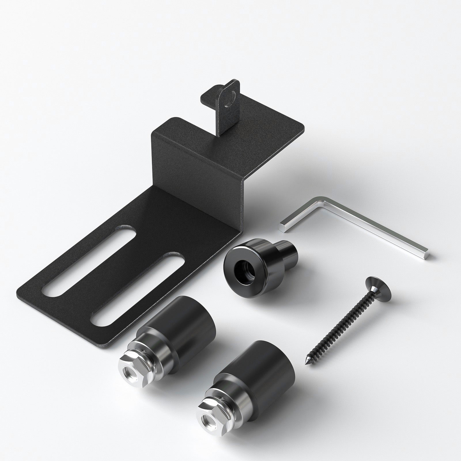 FLYVLIEG Child Proof Door Top Lock-Double Adjustable Roller, Scratch-Free Design, Solid and Safety, Black, 1 Pcs