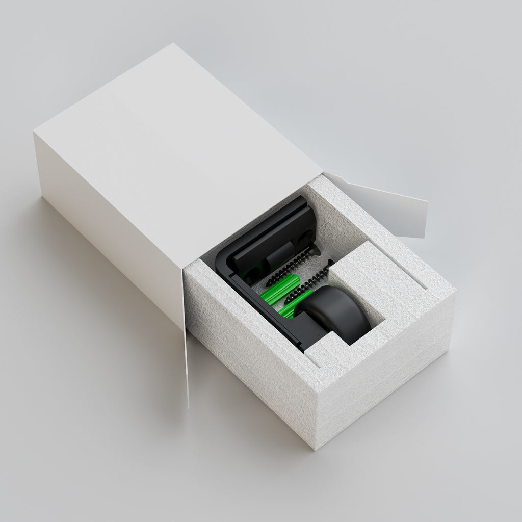 FLYVLIEG Adjustable Sliding Barn Door Floor Guide - Dual Roller System for Smooth Gliding - Wall Mount Hardware 1 Black