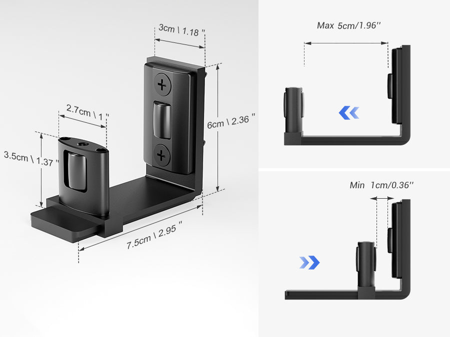 Sliding Barn Door Bottom Floor Guide,Adjustable U-Shaped Flat Bottom Design,Smoothly and Quietly,Easy to Install,Wall Mounted,Black, 1 Pcs