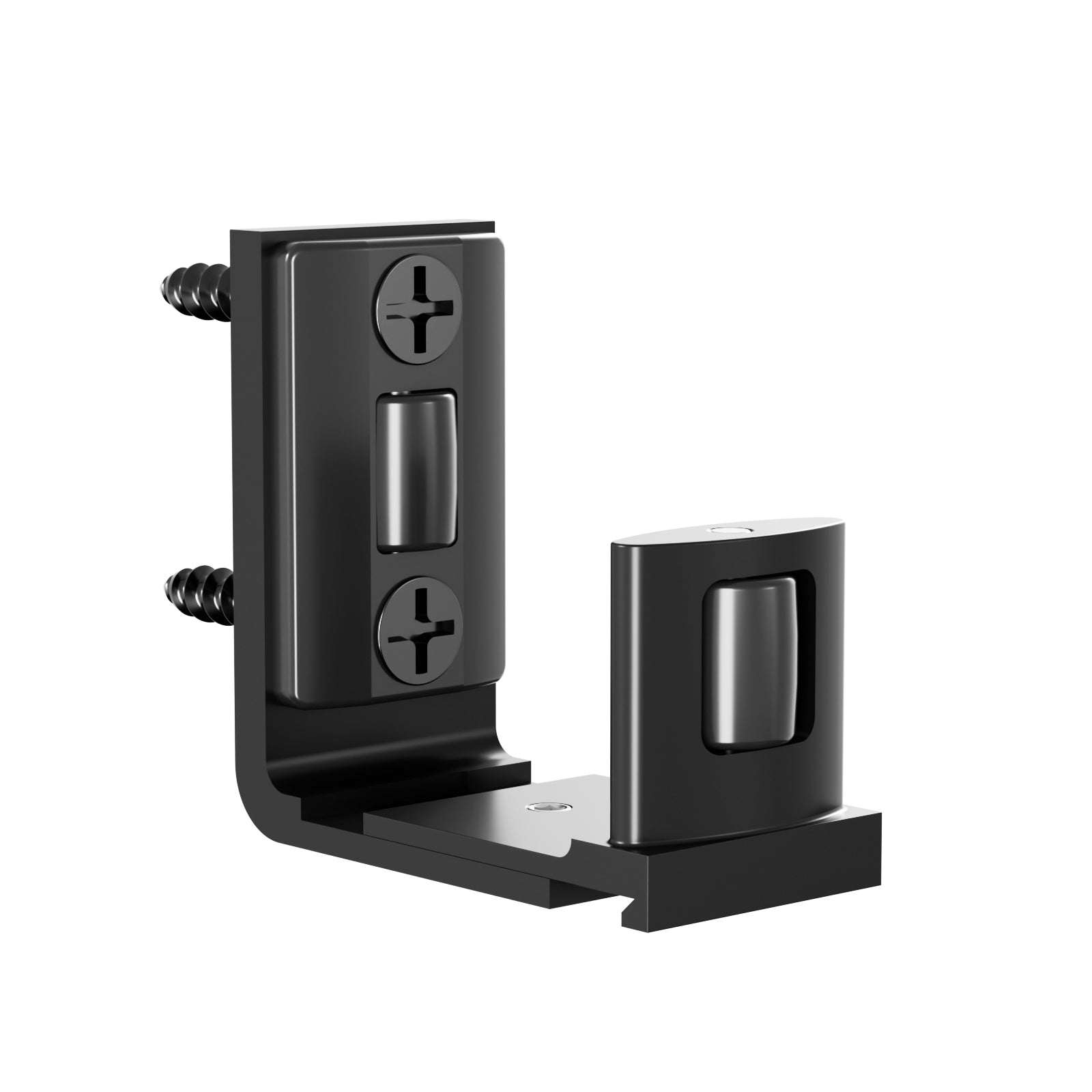 Sliding Barn Door Bottom Floor Guide,Adjustable U-Shaped Flat Bottom Design,Easy to Install,Wall Mounted,Black