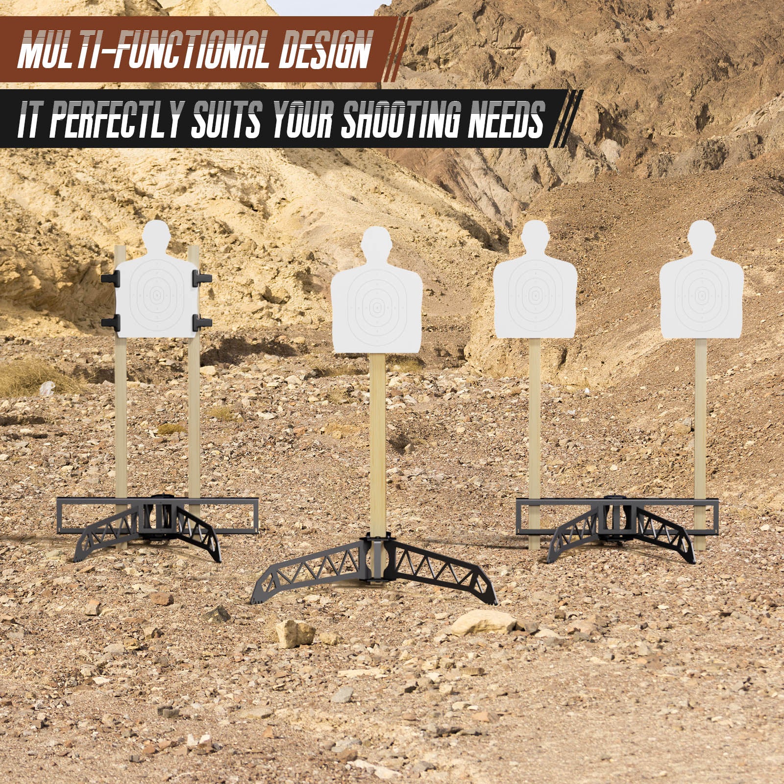 Steel Target Stand Base,2x4 Target Stand Base for Hanging AR500 Steel Shooting Targets,Easy to Carry,Target Base Suitable for Outdoor and Indoor Use Ideal for Shooting Practice and Competitions